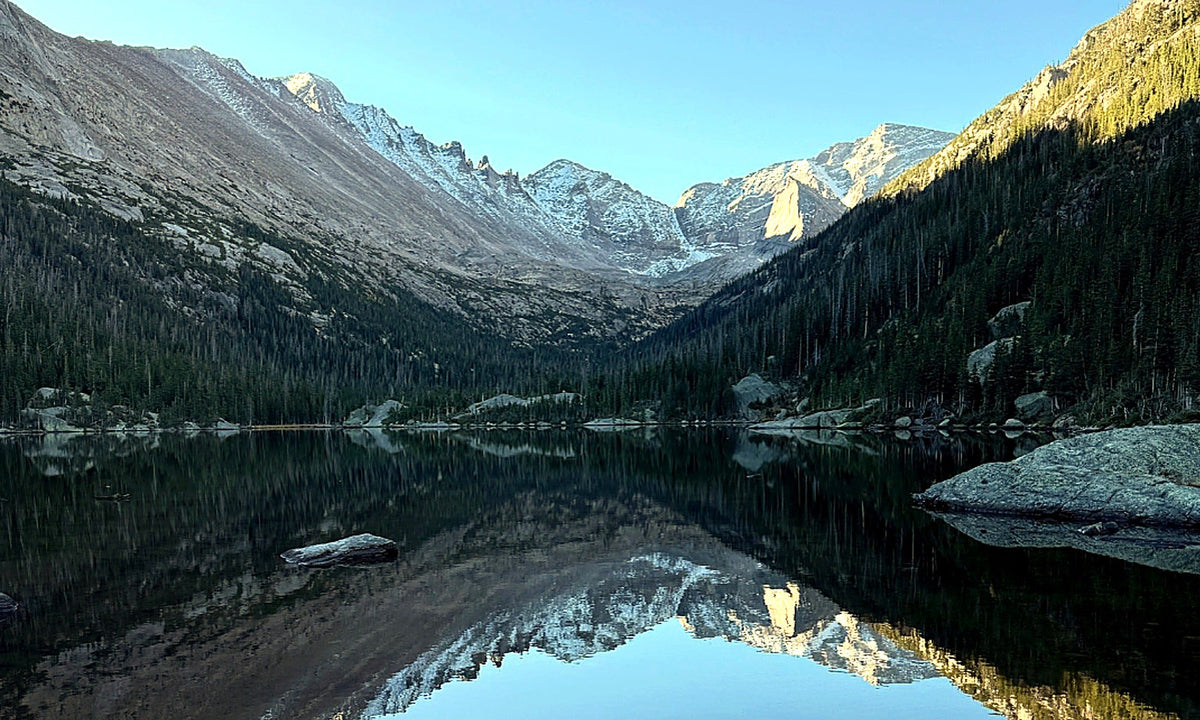 Ridgeline collection banner - mountain lake reflection