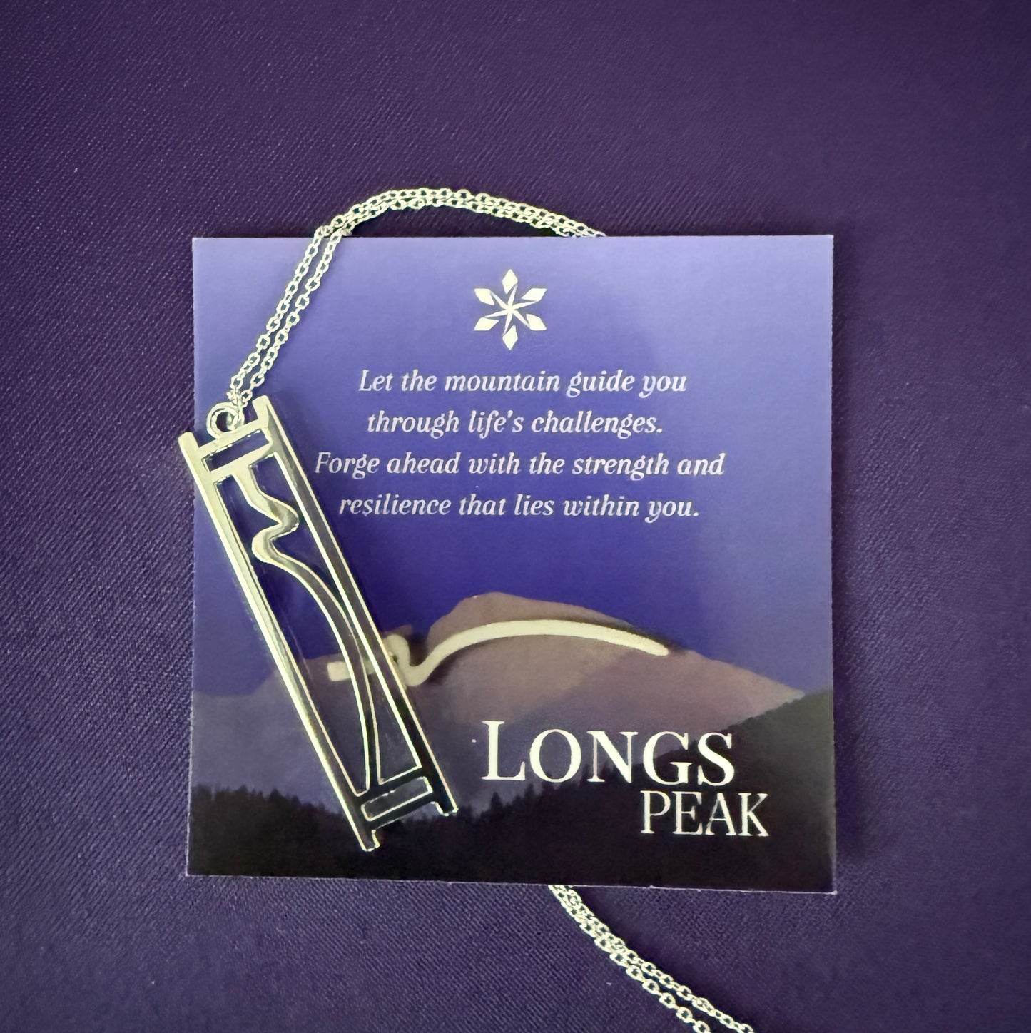 Longs Peak Pendant Necklace | Colorado Mountain Jewelry | Silver