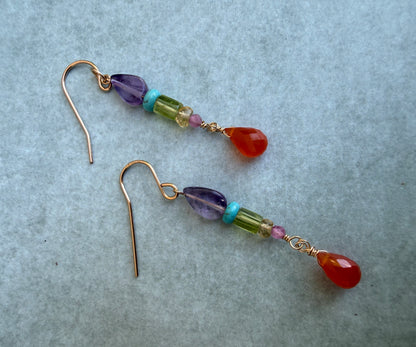 Chakra Harmony Earrings - Rainbow