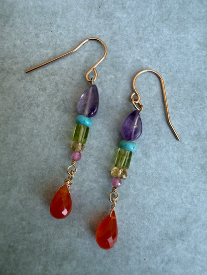Chakra Harmony Earrings - Rainbow