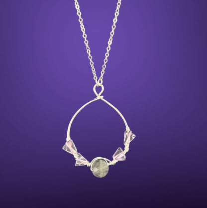Peace - One of a kind Amethyst and Labradorite Pendant